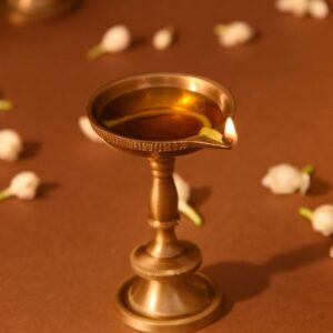 Traditional Brass Diya for Pooja and Decoration