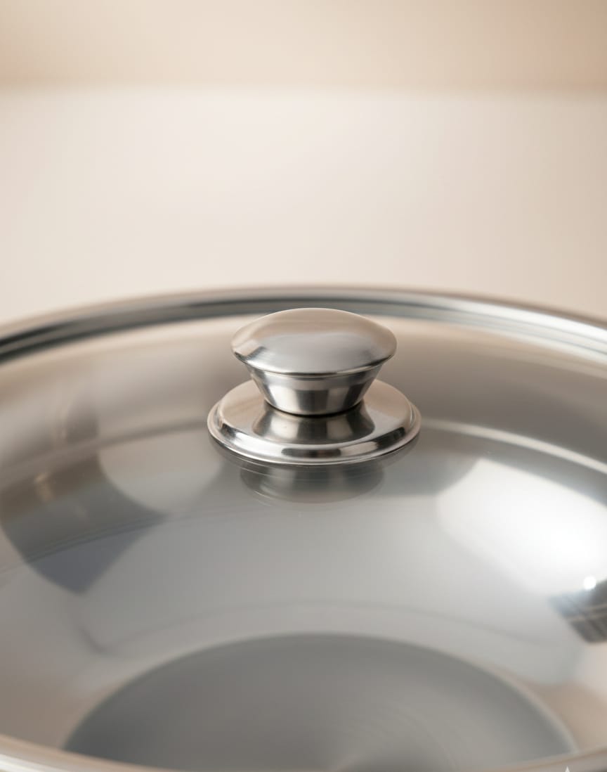 premium stainless steel deep kadhai with lid premium stainless steel deep kadhai with lid