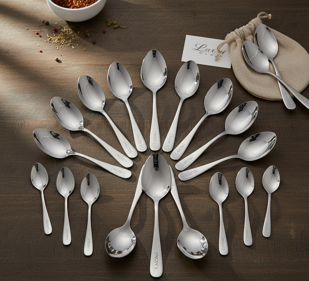 premium stainless steel spoon set – mirror finish cutlery (set of 12) premium stainless steel spoon set – mirror finish cutlery (set of 12)